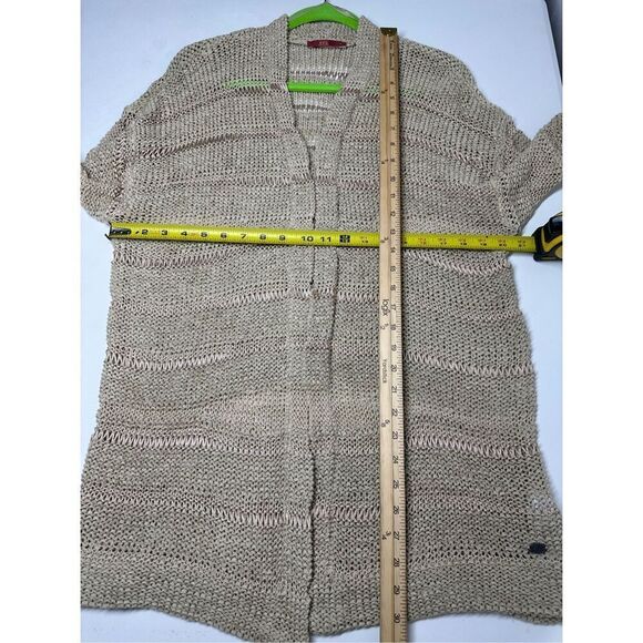 EDC Women’s Bohemian Knit Open Front Cardigan Tan Size S - Picture 8 of 14